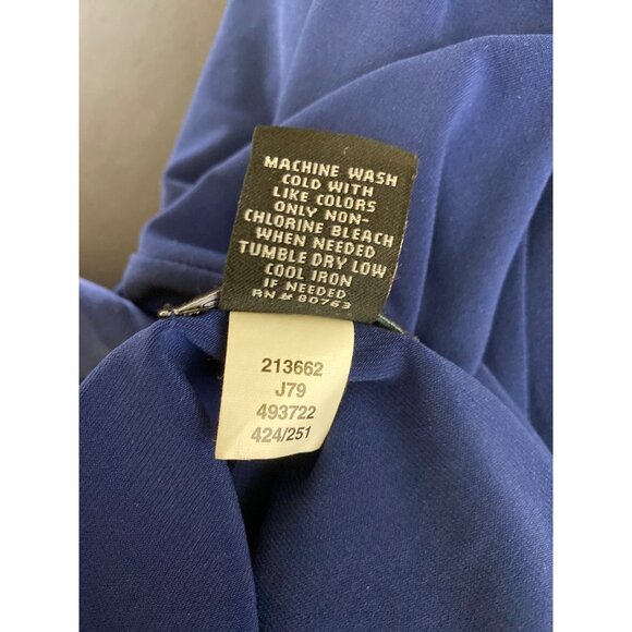 Moda International Blue Sleeveless Halter Neck Dress Large Y2K Sexy Retro Classy - Picture 7 of 7